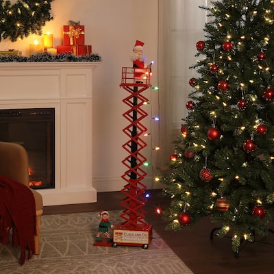 50" Animated & Musical Santa's Lift - White