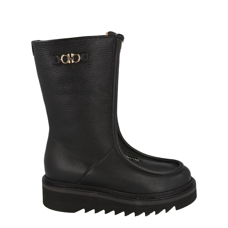 Ferragamo Eurialo F Leather Boots - 10.5