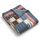 preview thumbnail 4 of 5, Greenland Home Fashions Shiloh Patchwork Floral Print Throw Quilt