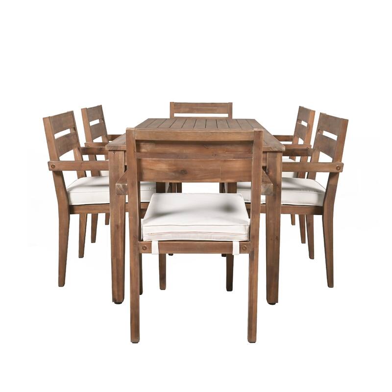 Acacia Wood Outdoor Dining Table And Chairs
