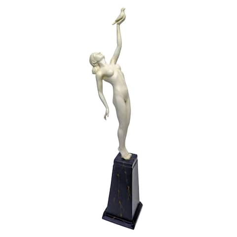 Design Toscano Message of Love: Art Deco Bonded Marble Resin Statue