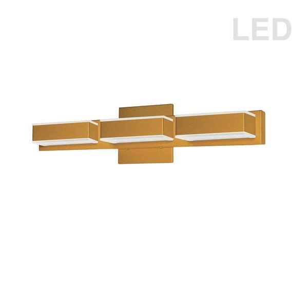 slide 2 of 4, 15W LED Wall Vanity, Aged Brass Finish