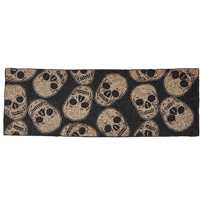 Elegant Beaded Skulls Table Runner - 13"x35"