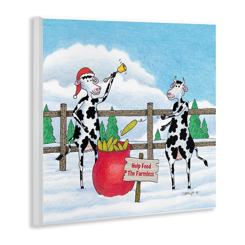 Stupell Feed The Farmless Funny Cows Wall Plaque Art Design By Roger Straub