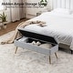 preview thumbnail 50 of 92, Velvet Storage Ottoman Bench with gold legs and Nailhead Trim for Bedroom/End of Bed/Entryway/Window
