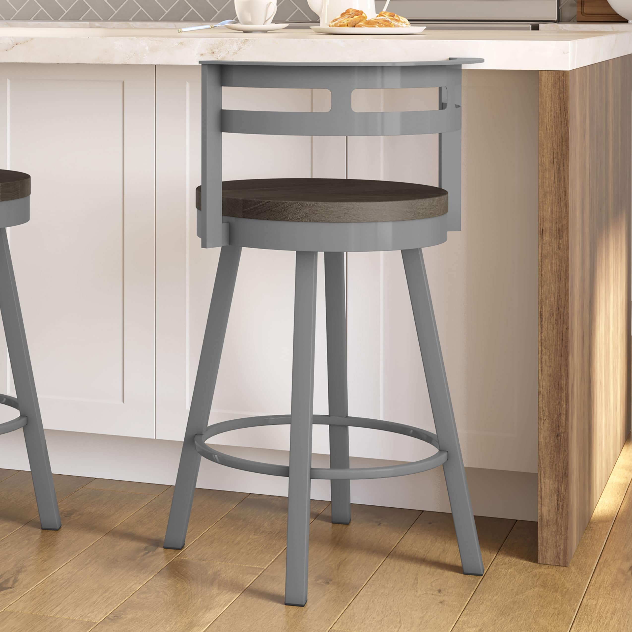 Amisco lars 25.5 low top back counter stool