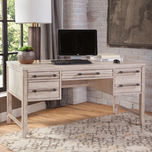 Living Essentials Writing Desk in Distressed Grey