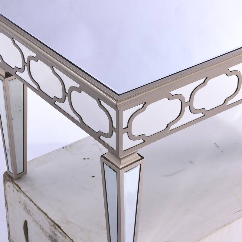 Elegant shiny silver mirror coffee table Bed Bath & Beyond 39027443