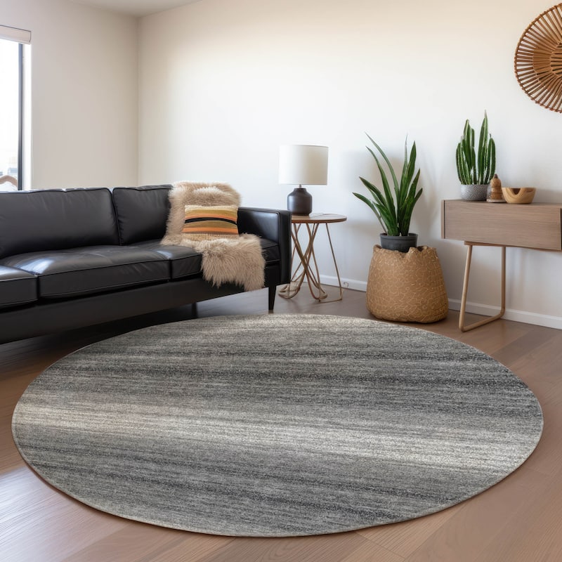 Premium Washable Super Soft Farmhouse Ombre Mayfield Rug - Gray - 8' x 8'
