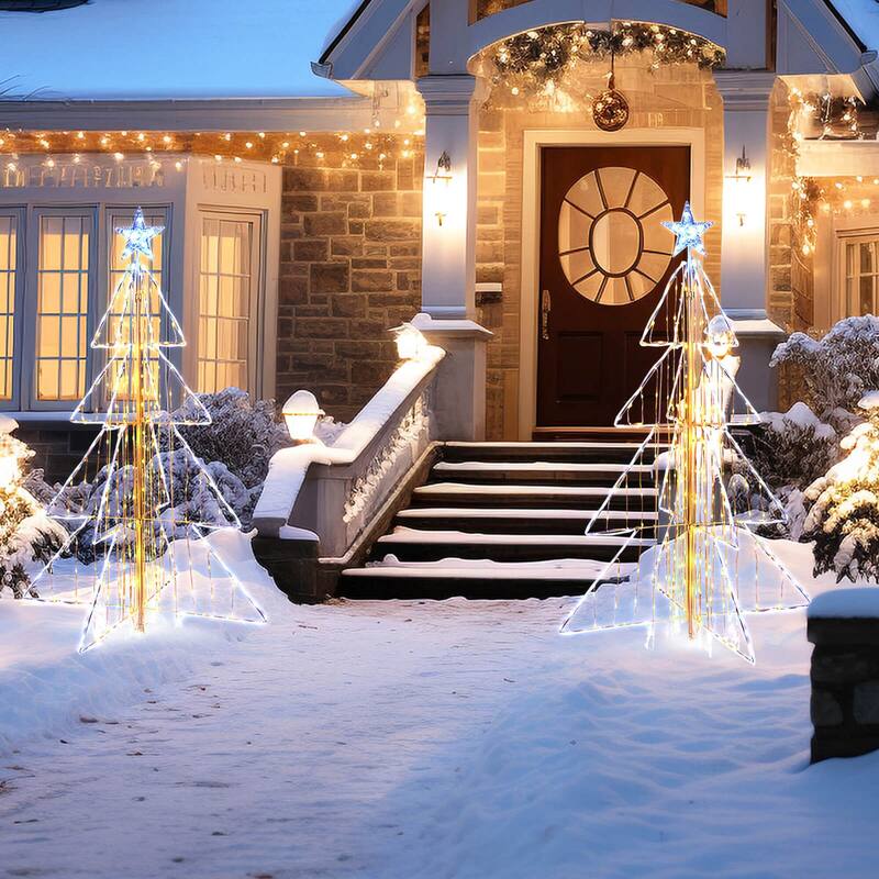 Costway 5 FT Animated Christmas Tree with 252 Warm 202 Cold LED Lights - See Details