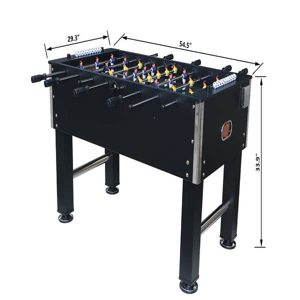Foosball Table, Soccer Table Soccer for Home Game Room Black Bed