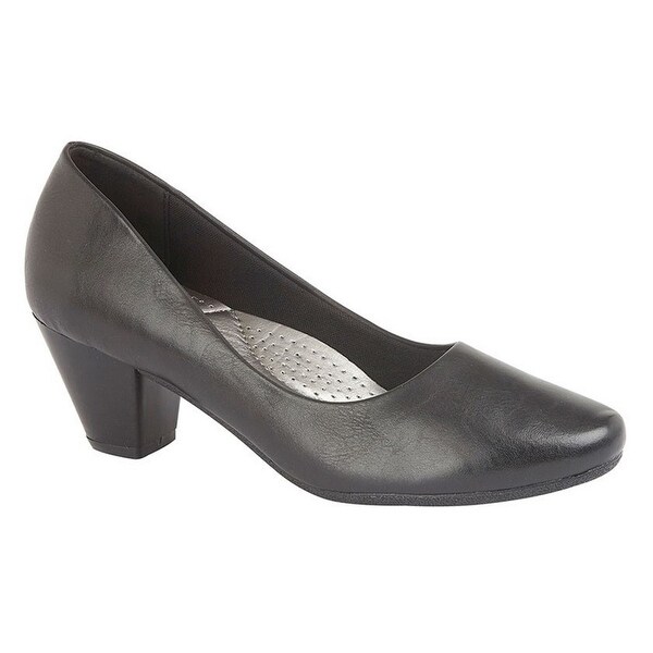 womens black leather court shoes