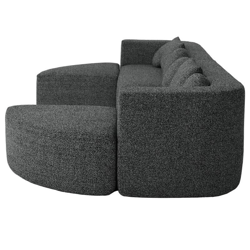 Roomfitters Modular Boneless Sectional Sofa Bed with Deep Seating and Curved Design for Living Room
