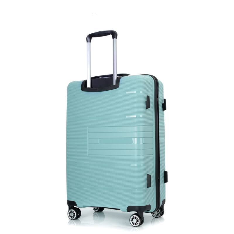3-Piece, Hard-shell Luggage, Lightweight Luggage with TSA Lock and 2 Swivel Wheels, for Boarding Travel, Light Green