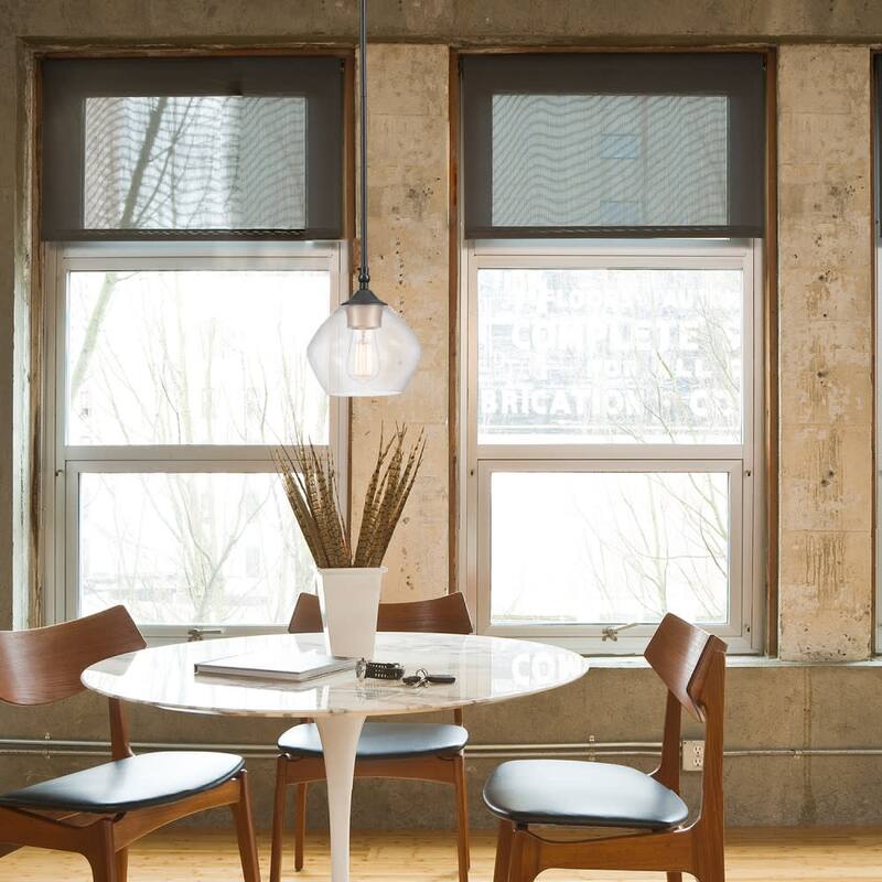 Globe Electric Harrow Single Light 8" Wide Mini Pendant