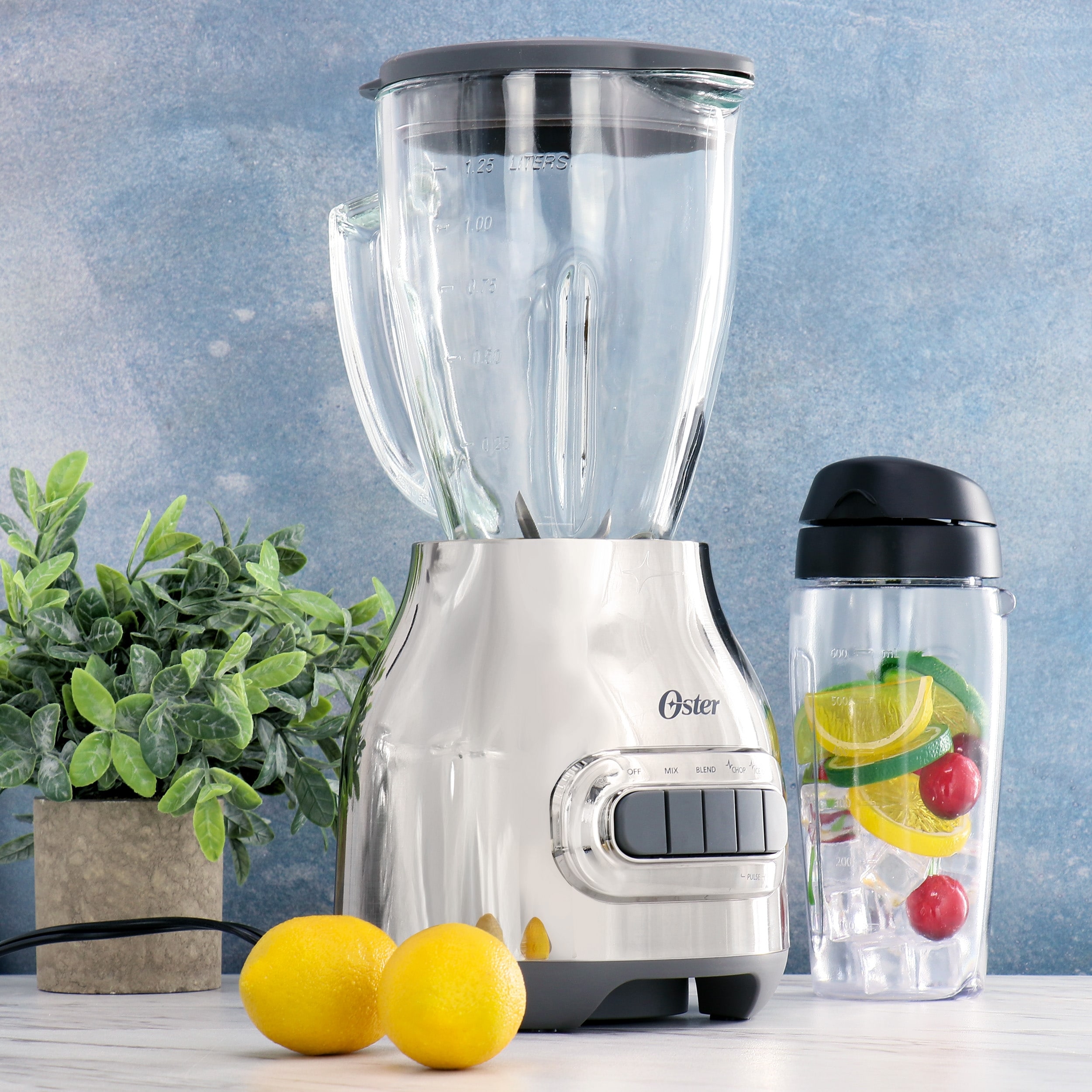 Oster 3 in 1 Kitchen System 700 Watt Blender with Blend N Go Cup in Chrome On Sale Bed Bath Beyond 39382796
