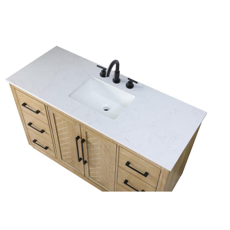 Elegant Lighting VF29054 Chase 54" Free Standing Single Basin Vanity