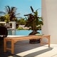 preview thumbnail 3 of 6, Chic Teak Santa Monica Outdoor Teak Wood Backless Bench, 6 foot