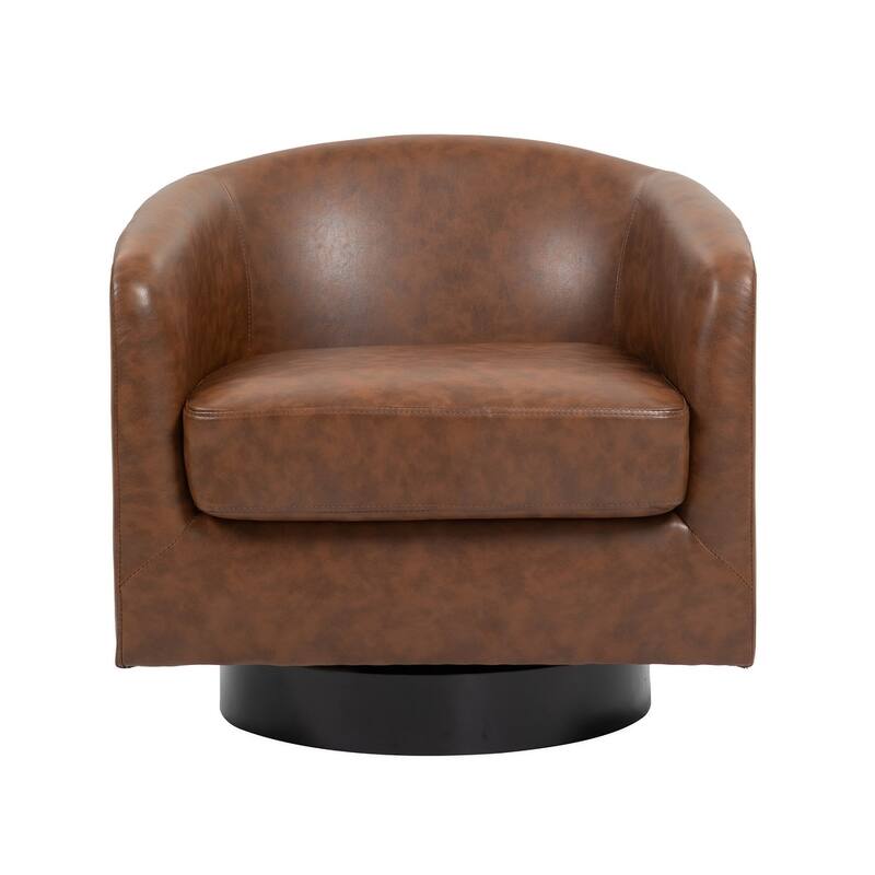UIXE 360° Swivel Barrel Accent Chair Armchair For Living Room