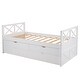 preview thumbnail 20 of 37, Twin Size Wooden Daybed with 2 Drawers and Trundle for Kids Teens