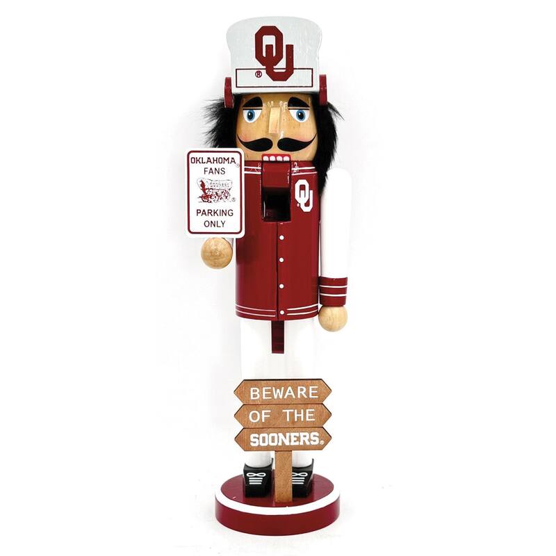 12" Oklahoma Beware of the Sooners Nutcracker