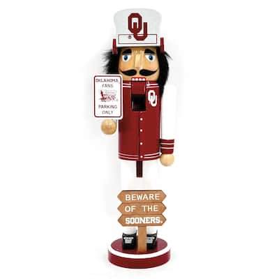 12" Oklahoma Beware of the Sooners Nutcracker