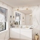 preview thumbnail 29 of 192, KIOTEE Modern Metal Frame Wall Mounted Bathroom Vanity Mirror with 5-year warranty 48x36 - Black