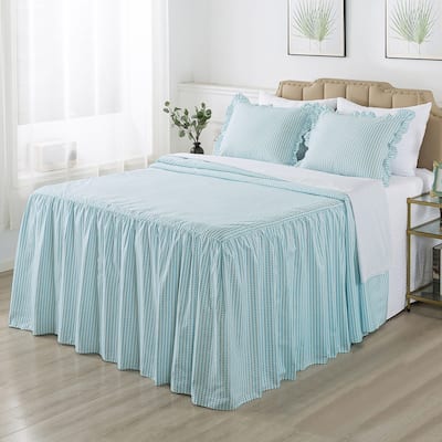 Polka Dot Ruffle Skirt bedspread with 30-inch Drop