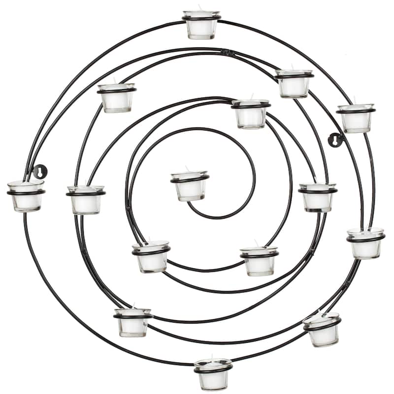 SAFAVIEH Altrud Spiral Candle Holder Wall Sconce - 23.6"x3.9"x23.6" - 24Wx4Dx24H