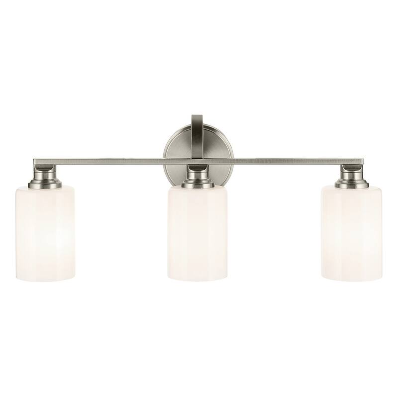 Kichler Lighting Gioe 24.25" 3-Light Vanity Light with Opal Glass in Brushed Nickel