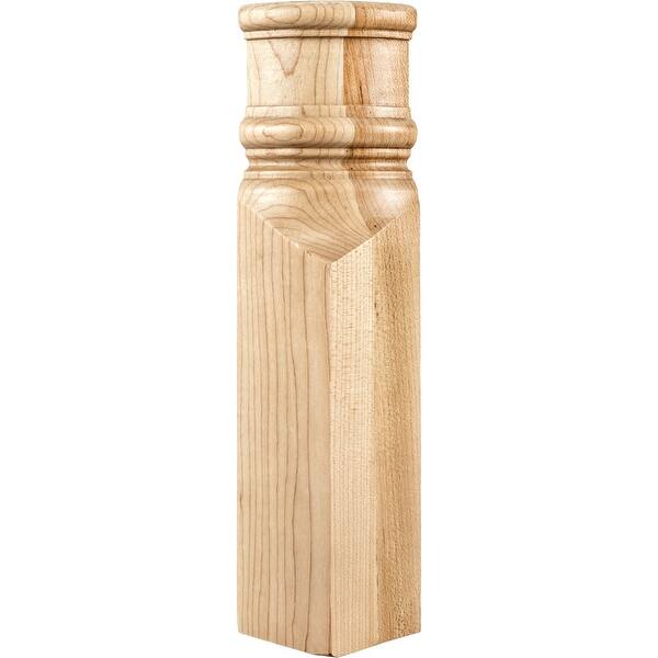 slide 1 of 1, Hardware Resources Column Transition Block with Decorative Styling, Natural Oak