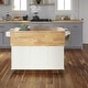 preview thumbnail 18 of 17, Homestyles Dolly Madison Off-White Wood Kitchen Cart - 45" x 17" x 36"