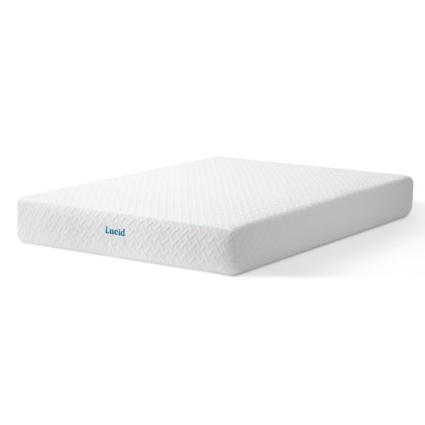 LUCID Cold Foam Mattress 20 cm High with Bamboo Charcoal and Gel Foam Breathable Soft H2 Mattress Roll Mattress for Easy Shipping, 120 x 190 cm