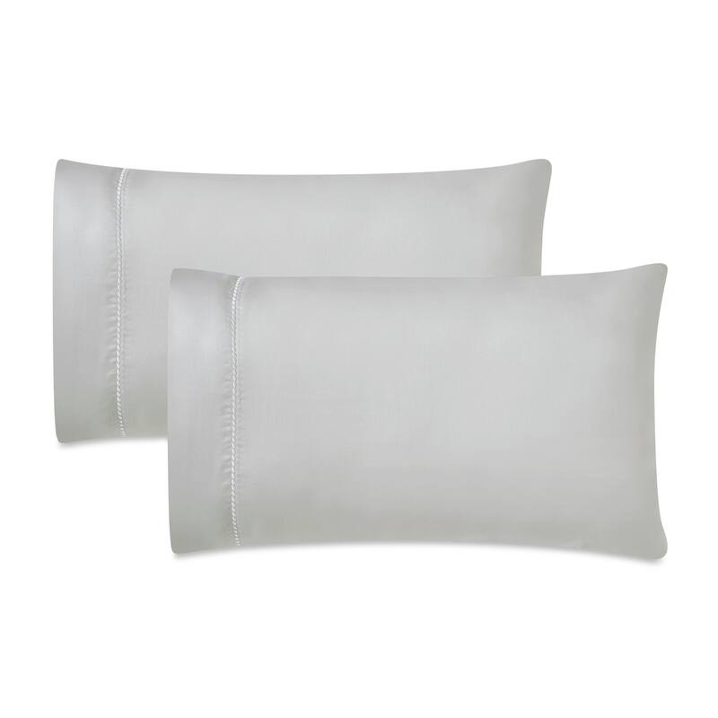 Superior Imperia Cotton Blend Embroidered 600 Thread Count Pillowcases, Set of 2