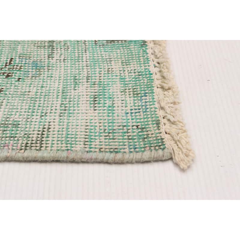 ECARPETGALLERY Hand-knotted Color Transition Light Green Wool Rug - 9'1 x 12'2