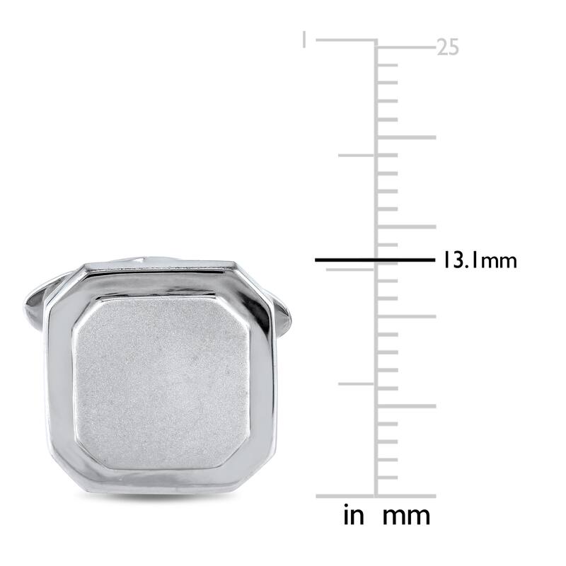 Miadora Square Cufflinks in Sterling Silver