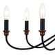 preview thumbnail 13 of 13, VAXCEL Annabelle 6-Light Farmhouse Candle Chandelier, Adjustable Height Hanging Ceiling Pendant Fixture
