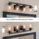 preview thumbnail 25 of 52, Fora Modern Farmhouse 3/4-Light Bathroom Vanity Lights Glass Wall Sconces
