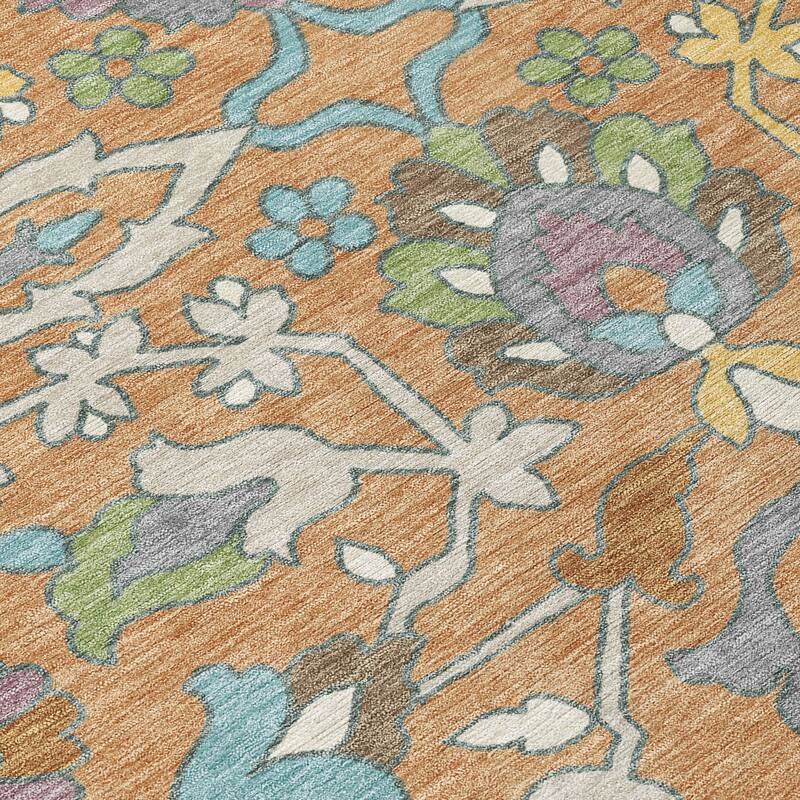 Machine Washable Indoor/ Outdoor Traditional Blanca Chantille Rug