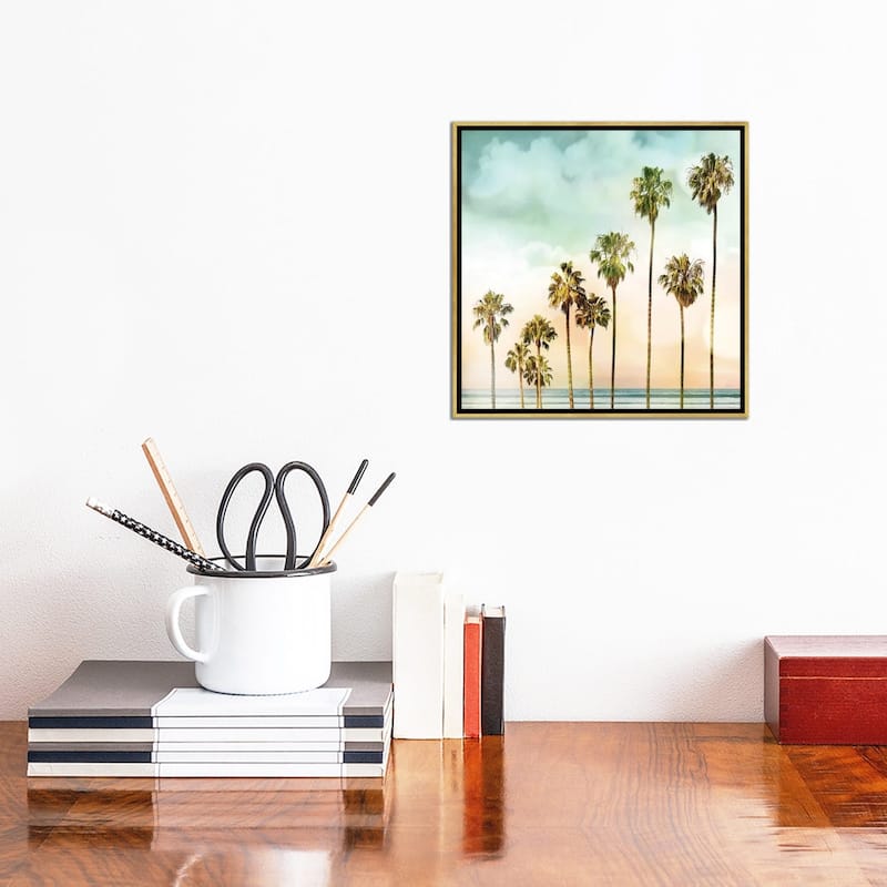 iCanvas "Beach Palms I" by Devon Davis Framed Canvas Print