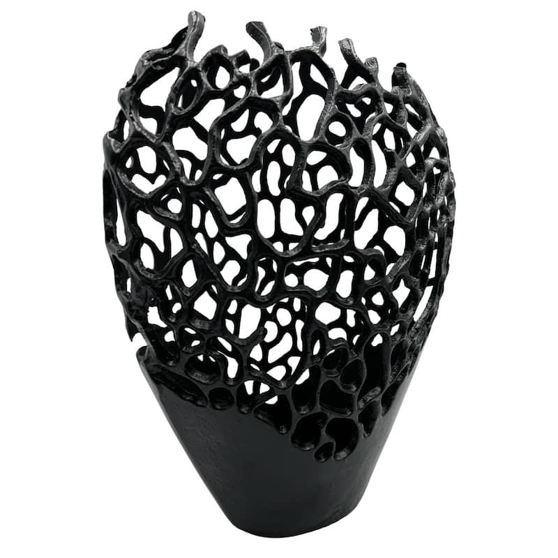 Decorative Handmade Aluminum Bird Nest Flower Vase