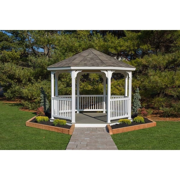 slide 2 of 6, 12-foot Vinyl Octagon Gazebo Kit Without Floor
