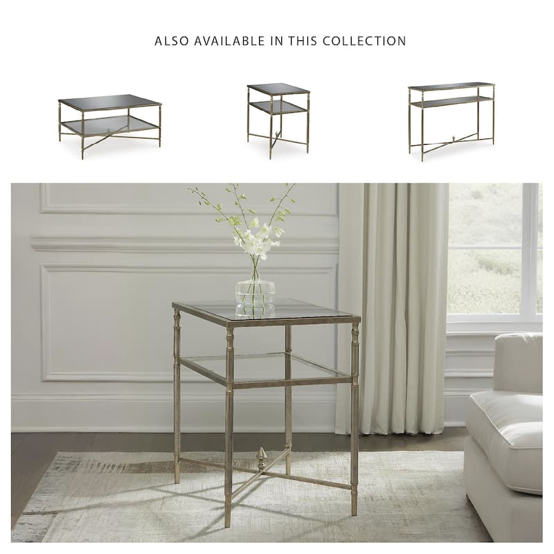 Signature Design by Ashley Cloverty Gold End Table - 25.75" W x 18" D x 26" H