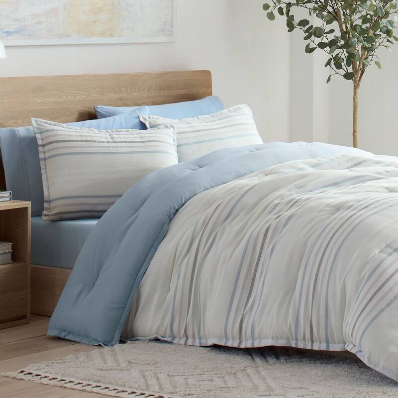 Vellux Bergen Blue/Grey Comforter Set