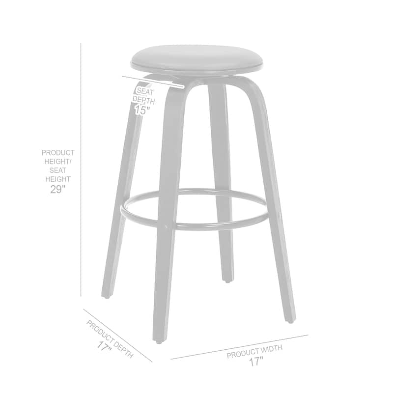 Harbor Upholstered Backless Swivel Bar/Counter Stool