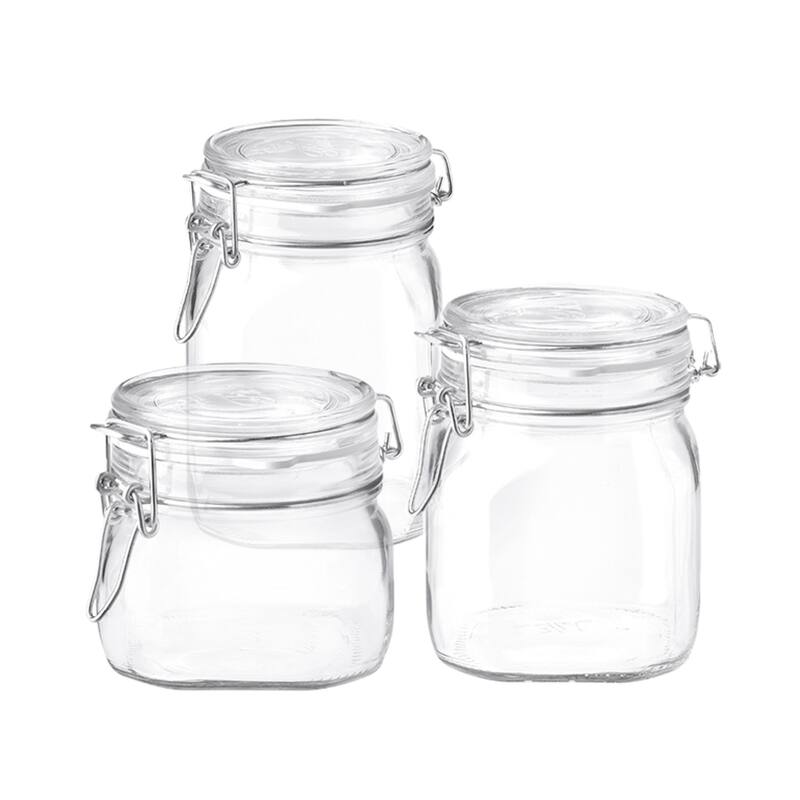 Bormioli Rocco Fido Jar with Lid 3 Piece Set