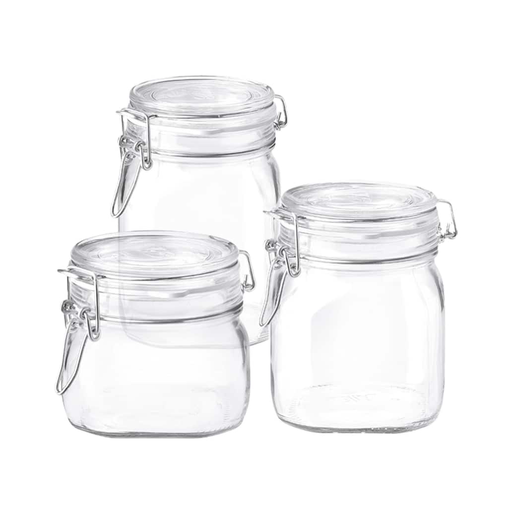 Bormioli Rocco Fido Jar with Lid 3 Piece Set