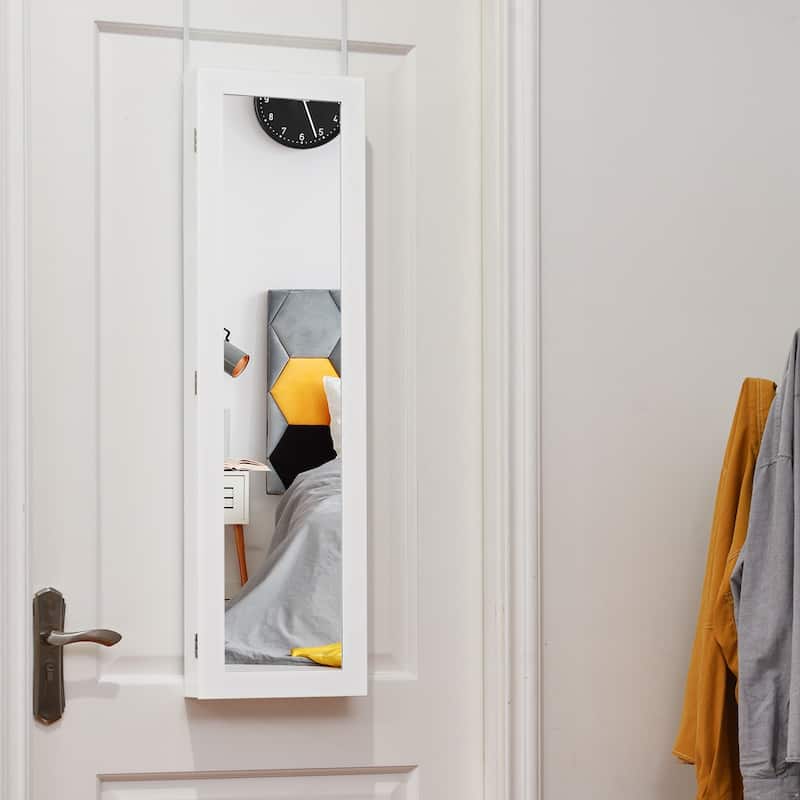 Wall Door Mounted Jewelry Armoire Cabinet Armoire Storage Organizer