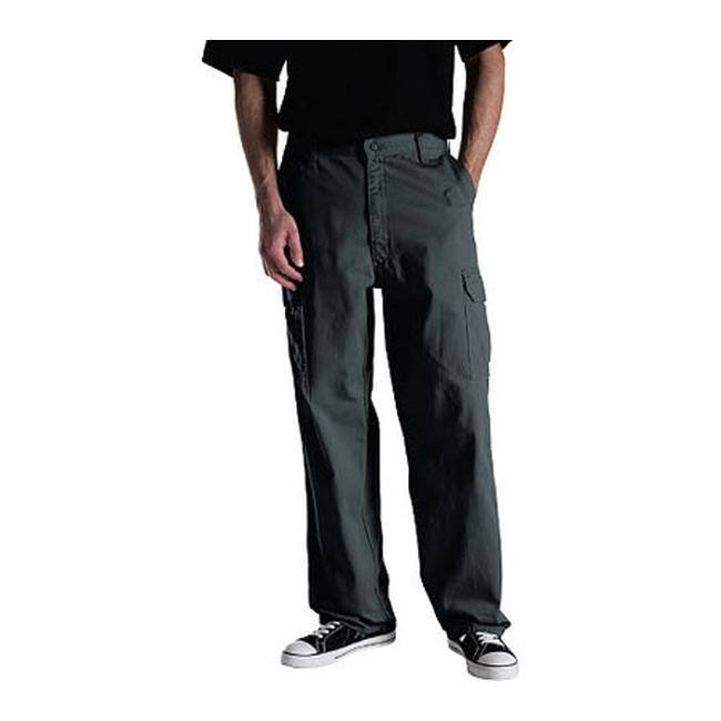 Shop Dickies Men S Loose Fit Cargo Work Pant 30 Inseam Charcoal