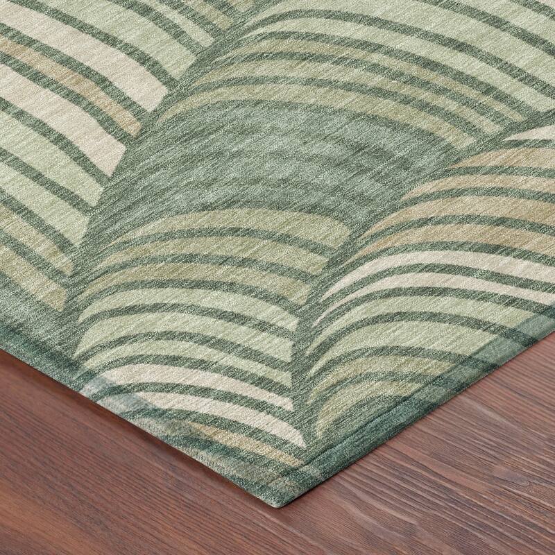 Machine Washable Indoor/ Outdoor Modern Parsons Chantille Rug